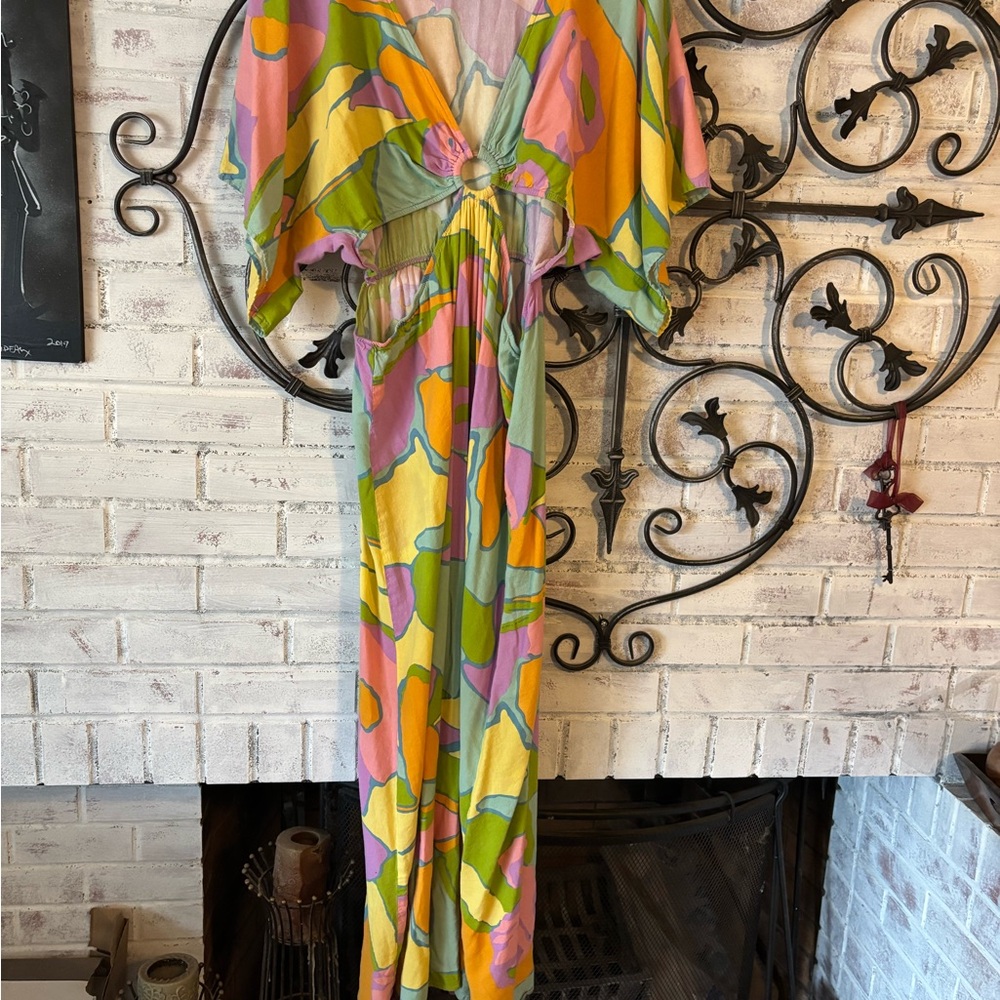 Show Me Your MuMu Pastel Abstract Maxi Dress